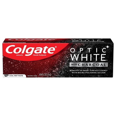 Colgate Optic White with Charcoal Whitening Toothpaste - Cool Mint Paste - 4.2oz