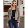 Seta T Women's Fashion Long Sleeve Faux Fur Fluffy Notch Lapel Cropped Jacket - 2 of 4