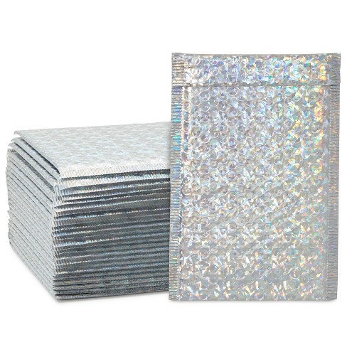 25 Pk 6X10 Poly Bubble Mailers Padded Envelopes Metallic Pink Mailer Shipping 