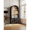 VYNXARIA 66.70-Inch Black Arched Storage Cabinets with 3 Tiers and Door for Office and Living Room - 2 of 4
