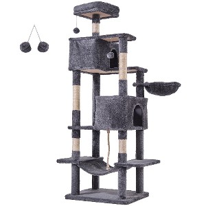 Lyngins Tall Cat Tree Tower, Multi-Level Cat Tower with Cat Scratching Post, Cat House & Hammock, Cat Toys for Indoor Cats, Cat Supplies Play & Lounge - 1 of 4