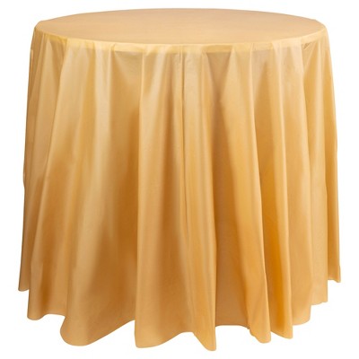 Smarty Had A Party 84" Gold Round Plastic Tablecloths - 96 pcs