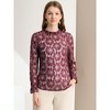 INSPIRE CHIC Women's Crochet Lace See-Through Ruffle Frill Neck Floral Elegant Blouse - 3 of 4