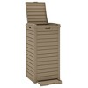 vidaXL Outdoor Garbage Bin Light Brown 16.1"x16.1"x33.9" Polypropylene - 2 of 4