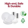 Smarty Had A Party White w/ Silver Organic Plastic Tableware Set - 60 Sets - 4 of 4
