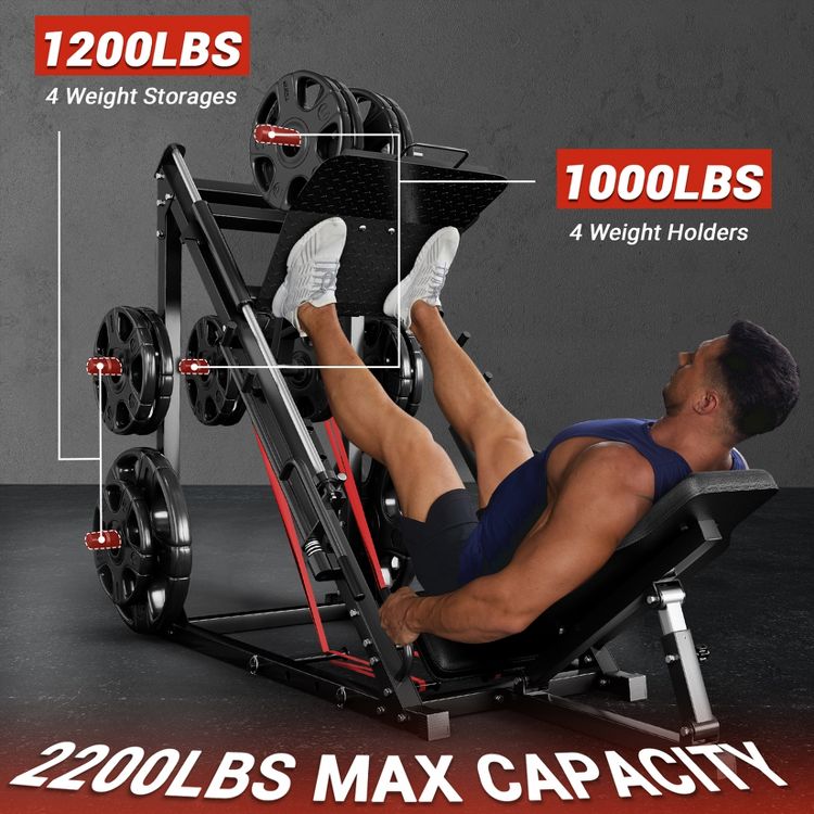 Leg Press Machine, 45 Degree Leg Machine for Home Gym, Professional Leg Exercise Machine Lower Body for Fitness and Strength Training, 3 of 6