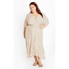 Women's Plus Size Bea Dress - oat | CITY CHIC - 2 of 4