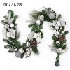 TackView 6 Ft Christmas Garland, Pre-Lit Xmas Garland With 20 Lights, Xmas Garland for Mantel Table Porch, Silver - 2 of 4