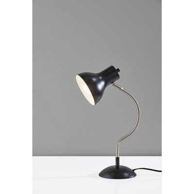 Elmhurt Brushed Steel Desk Lamp Black - Adesso