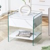 HDZNVF Nightstand with Drawers, White Color - 2 of 4