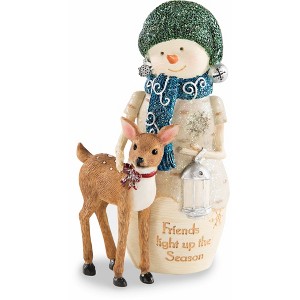 Pavilion Gift Company - Friends - 5" Snowman with Deer - Decorative Objects - 1 of 4