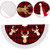 49 Inch Christmas Tree Skirt, Faux Fur Christmas Decorations for Tree, Large Tree Skirts for Winter Holiday - 4 of 4