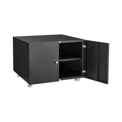 NicBex 2-Door Mobile File Cabinet with Adjustable Shelf,Steel Copier Stand Mobile Pedestal File Printer Stand for Home Office Printing Areas