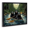 Stupell Industries Woodland Canoeing Bears Black Framed Floater Canvas Wall Art - 3 of 4