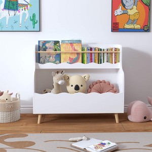ORRD Kids Bookshelf and Toy Storage Organizer, 3-Tier White Bookcase Cabinet for Children’s Room, Playroom, or Nursery - 1 of 4