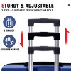 FURNIinspire Bag And Luggage Sets 3 Piece Suitcase Set, Expandable Hard Shell Carry On Luggage Sets, Travel Luggage Blue, 12"*18.3"*29.9" - 4 of 4