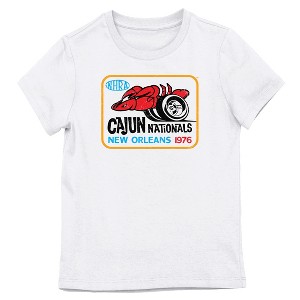 National Hot Rod Association Girls White Crew Neck Short Sleeve T-shirt - 1 of 3