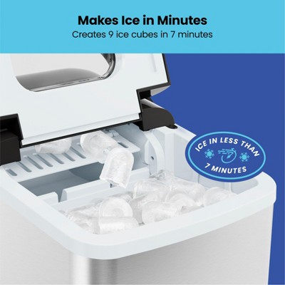 Iceman Stainless Steel Dual-Size Portable Countertop Ice Maker