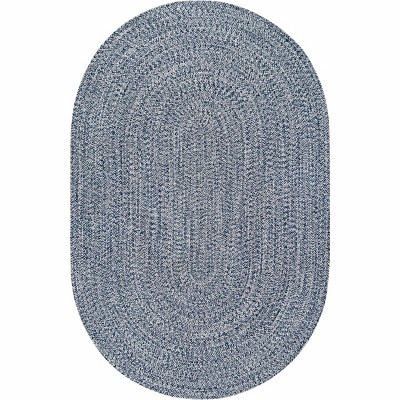 Hauteloom Blue Braided Faux Jute Rug