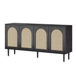 Lenz 63 Wide Modern Rattan Design Sideboard with 2 Adjustable Shelves|ART OF LIVING DESIGNS - 1 of 4