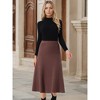 INSPIRE CHIC Women's Elastic High Waist A-Line Ribbed Knit Sweater Skirt - 2 of 4