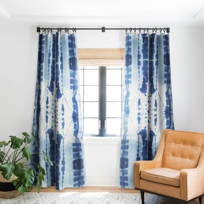 Jacqueline Maldonado Paradigm Blue Single Panel Room Darkening Window Curtain - Deny Designs