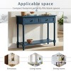 Whisen Traditional Pine wood Console Table & Entryway Table with Two Drawers and Bottom Shelf - 4 of 4