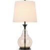 Cal Lighting 150W 3 way Kittery glass table lamp with hardback fabric shade - 2 of 3