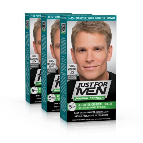 Just For Men Dark Blonde Light Brown Permanent Hair Color 3pk