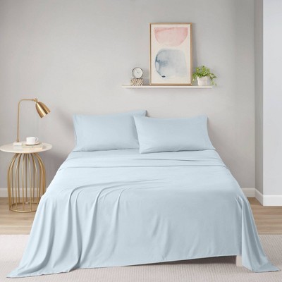Twin XL Blue Microfiber All Season Sheet Set