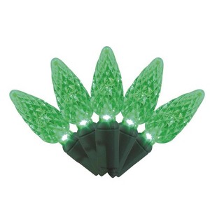 Celebrations Platinum LED C6 Green 50 ct String Christmas Lights 25 ft. - 1 of 1