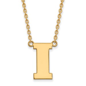 Black Bow Jewelry 14k Yellow Gold Plated Sterling Silver Iowa Hawkeyes NCAA Necklace 18 Inch - 1 of 4