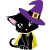 Junior's Design By Humans Halloween Cat By AdrianaOliveira T-Shirt - 2 of 3