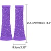 INSPIRE CHIC Women's Long Elastic Mesh Rhinestone Cosplay Net Half Finger Sleeves Gloves for Female Dance Party 1Pair - 2 of 4
