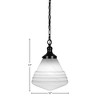 Toltec Lighting Juno 1 - Light Pendant in  Matte Black with 10" White Marble Shade - 2 of 2