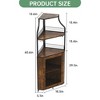 Corner wine rack, 5-layer shelf with removable wine rack, bar cabinet with glass rack, small dining cabinet and buffet cabinet with mesh door - 3 of 4