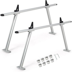 Truck Ladder Rack, 800 Lbs Heavy Duty Aluminum Extendable Truck Bed Ladder Rack, 35.4"-71" Adjustable Width, Non-Drilling Design, Pick-Up Truck Rack - 1 of 4