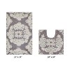 Medallion Collection 2 Piece 100% Cotton Tufted Bathroom Rug Set  with Non-Slip Backing, Machine Washable, Tumble Dry Bath Mat - 2 of 4
