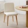 Wooakway 2 Black Dining Chairs Wood Legs Slanted Back Wide Seat 23" x 32" for Living Dining Room - 3 of 4
