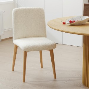 Wooakway 2 Black Dining Chairs Wood Legs Slanted Back Wide Seat 23" x 32" for Living Dining Room - 1 of 4
