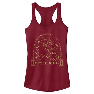 Juniors Womens Harry Potter Gryffindor House Emblem Racerback Tank Top - 1 of 3