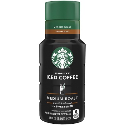 Starbucks Unsweetened Medium Roast Iced Coffee - 48 fl oz