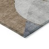Gray Charcoal And Brown Abstract Washable Indoor Outdoor Area Rug - 4 of 4