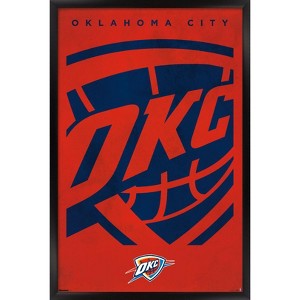 Trends International NBA Oklahoma City Thunder - Logo 25 Framed Wall Poster Prints - 1 of 4