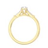 GILDED 1/4 CTTW Lab Grown Diamond Engagement Ring in 14KT Gold Plating Over Sterling Silver, Size 7 - 3 of 4