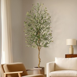 Whizmax Artificial Olive Tre, Faux Potted Plant with Realistic Trunk, Adjustable Branches & Fruits, Indoor Tropical Decor for Home & Office - 1 of 4