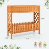 Costway 2-Tier Raised Garden Bed Elevated Wood Planter Box for Vegetable Flower Herb - 2 of 4