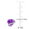 EVERLY JEWELRY | Sterling Silver 0.018 CT TW Diamond And 1 1/10 CT TGW Amethyst Fashion Post Earrings - 2 of 4