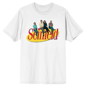 Seinfeld Classic Characters and Logo Men's White Graphic Tee - 1 of 1