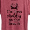 Women's - Instant Message - Less Crabby At The Beach Short Sleeve Graphic T-Shirt - 2 of 4